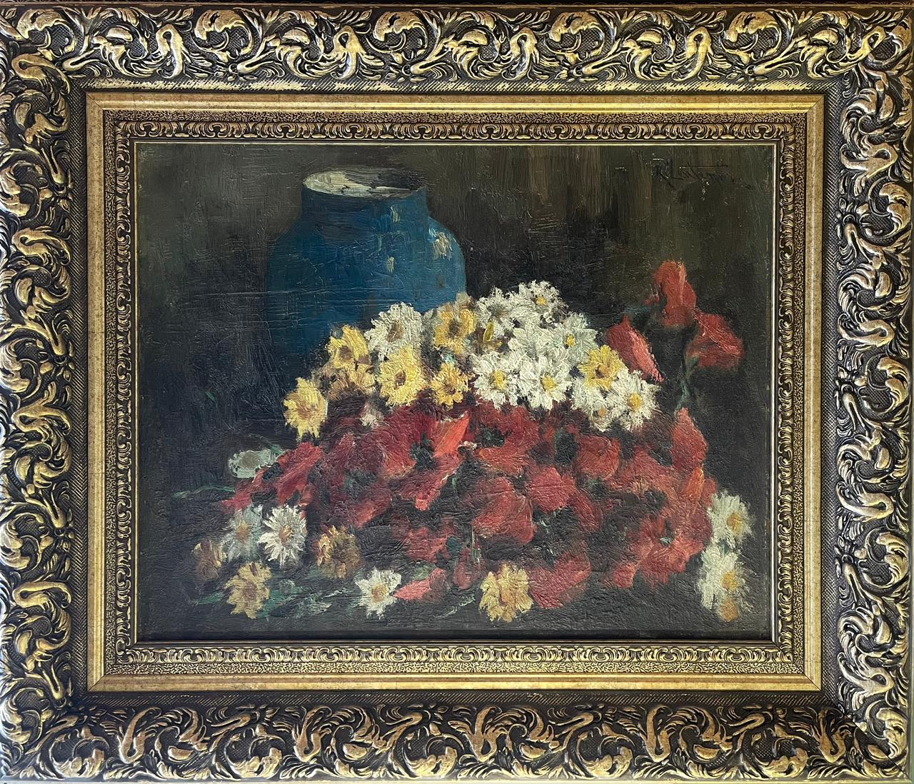 ЛОТ 1 Букет с ромашками и макамиа